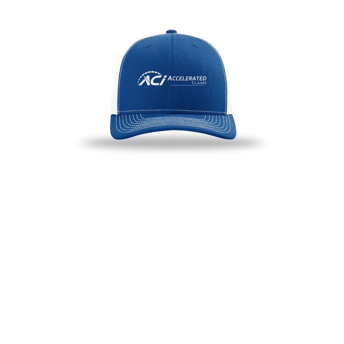 accelclaims-richardson-trucker-cap-embroidery-capfront-R112-royalwhite-flat-front