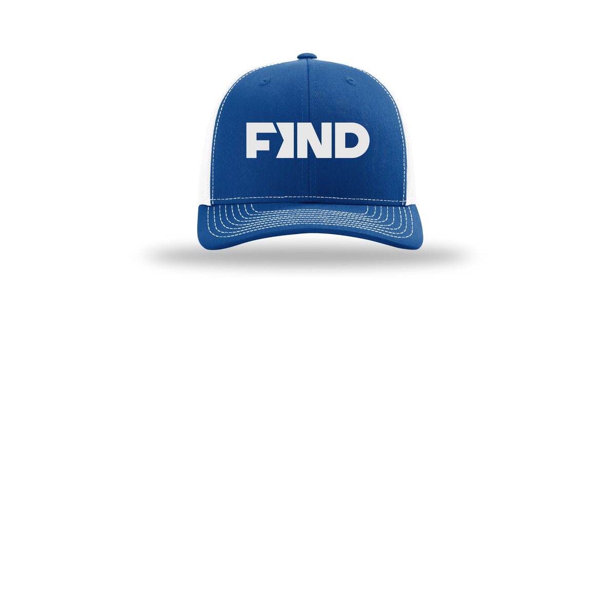findrealestate-richardson-trucker-cap-embroidery-capfront-R112-royalwhite-flat-front