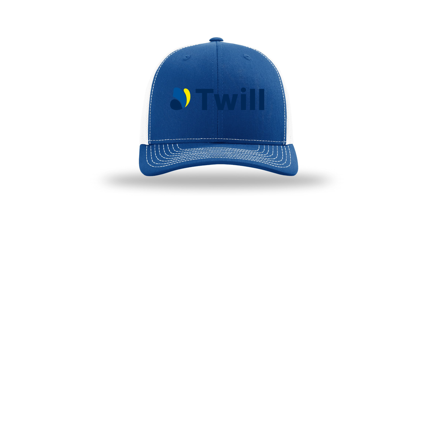 withtwill-richardson-trucker-cap-embroidery-capfront-R112-royalwhite-flat-front