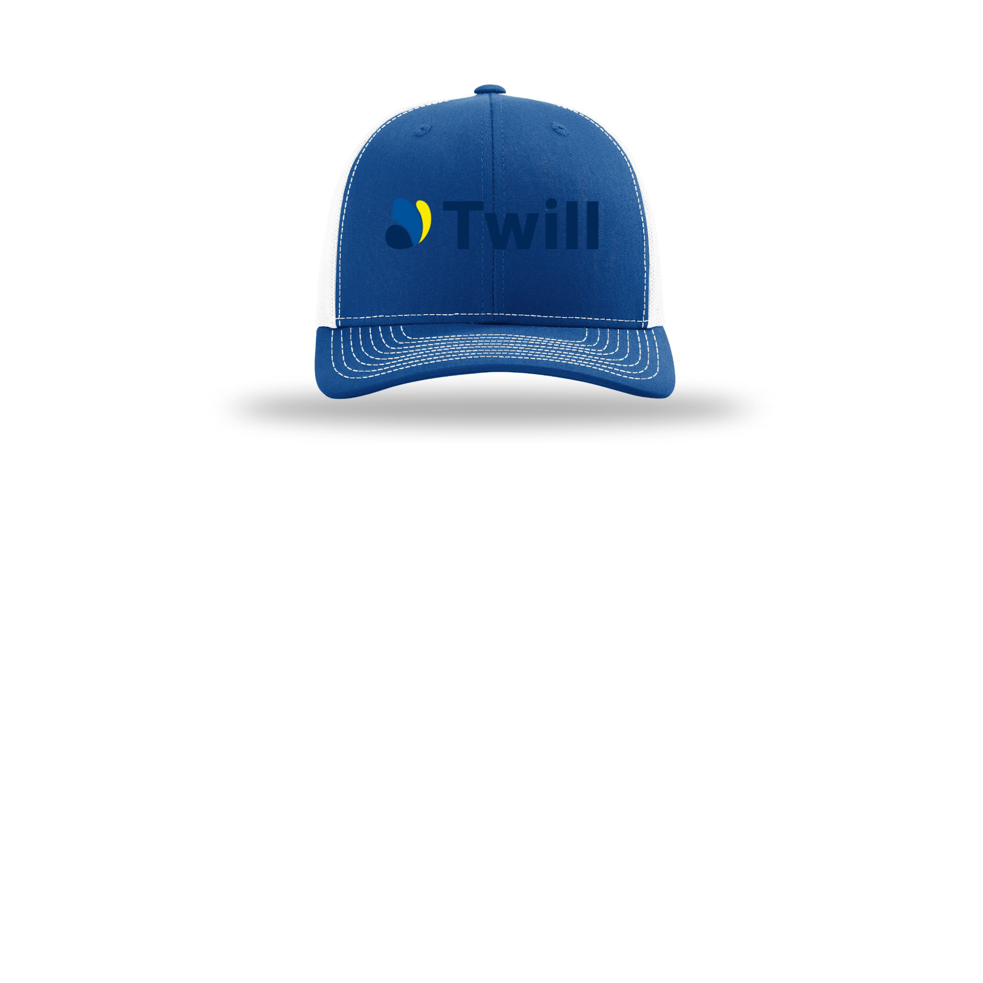 withtwill-richardson-trucker-cap-embroidery-capfront-R112-royalwhite-flat-front