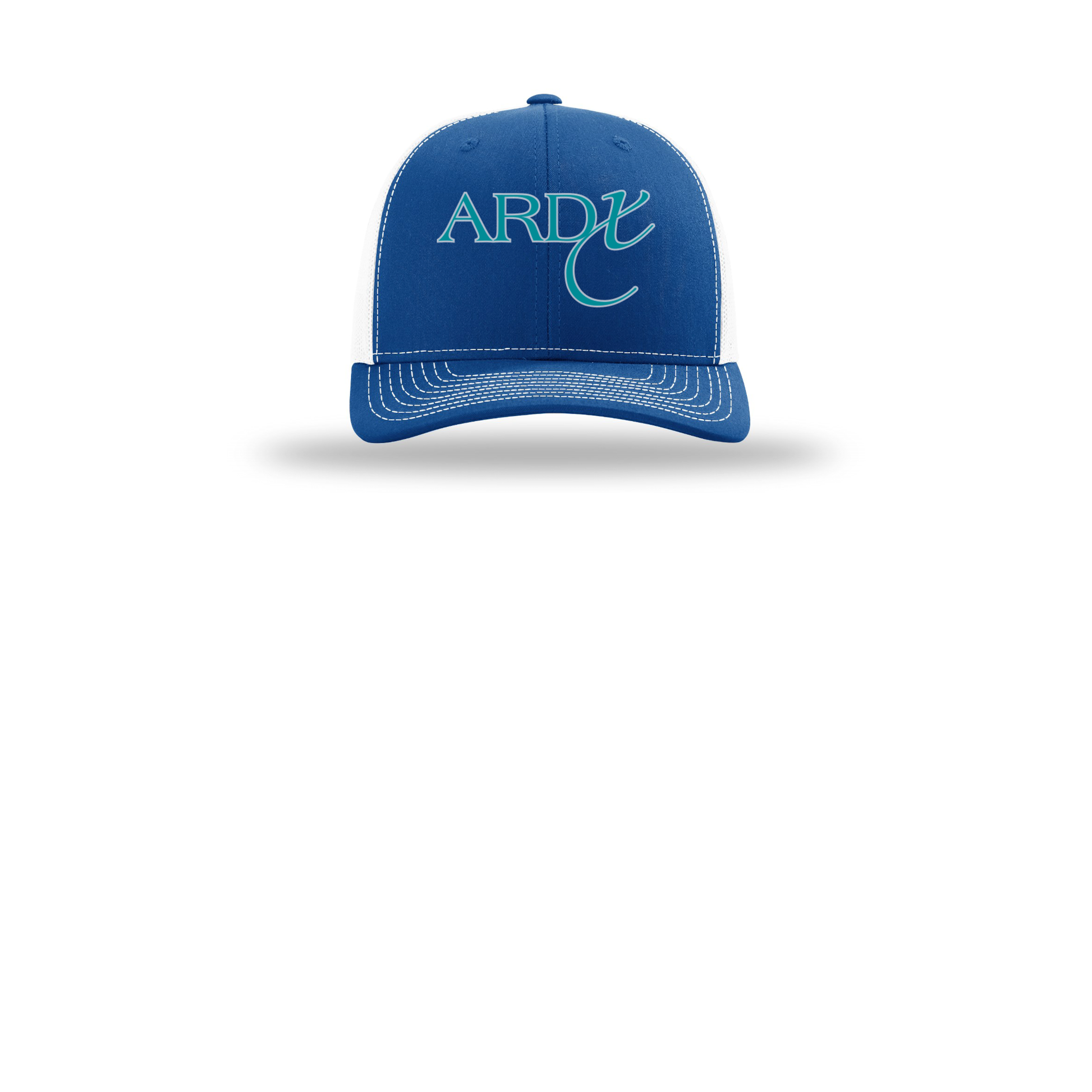 ardx-richardson-trucker-cap-embroidery-capfront-R112-royalwhite-flat-front