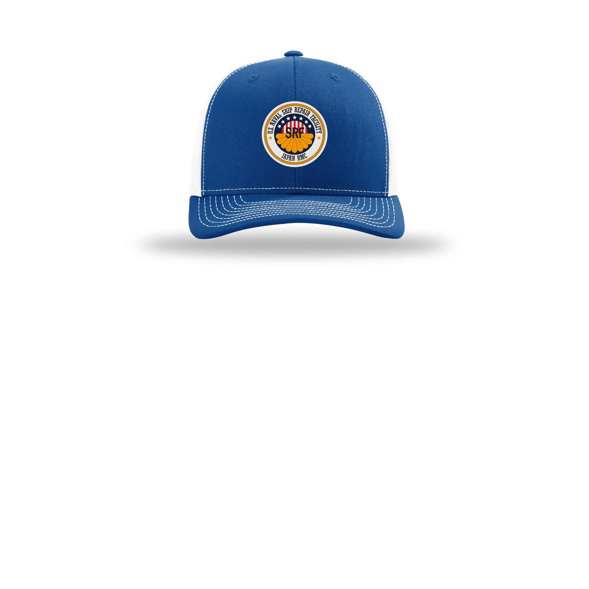 srf-jrmc-richardson-trucker-cap-embroidery-capfront-R112-royalwhite-flat-front