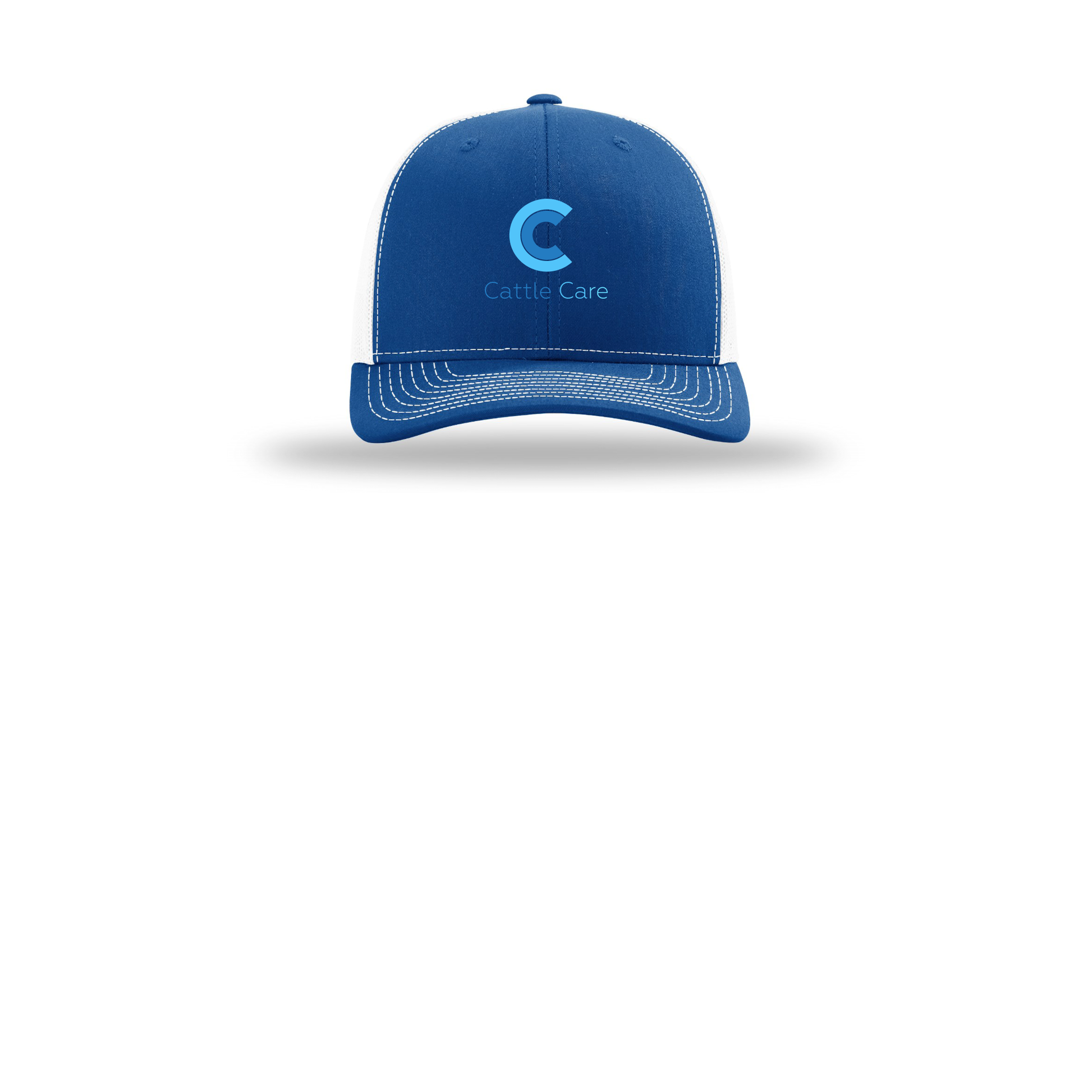 cattle-care-richardson-trucker-cap-embroidery-capfront-R112-royalwhite-flat-front
