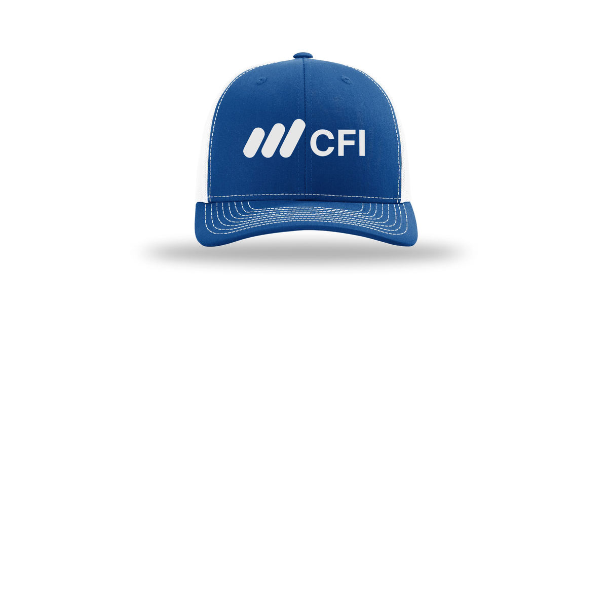 corporatefinanceinstitute-richardson-trucker-cap-embroidery-capfront-R112-royalwhite-flat-front