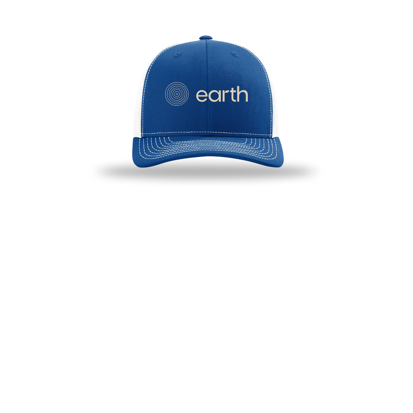 earthfuneral-richardson-trucker-cap-embroidery-capfront-R112-royalwhite-flat-front