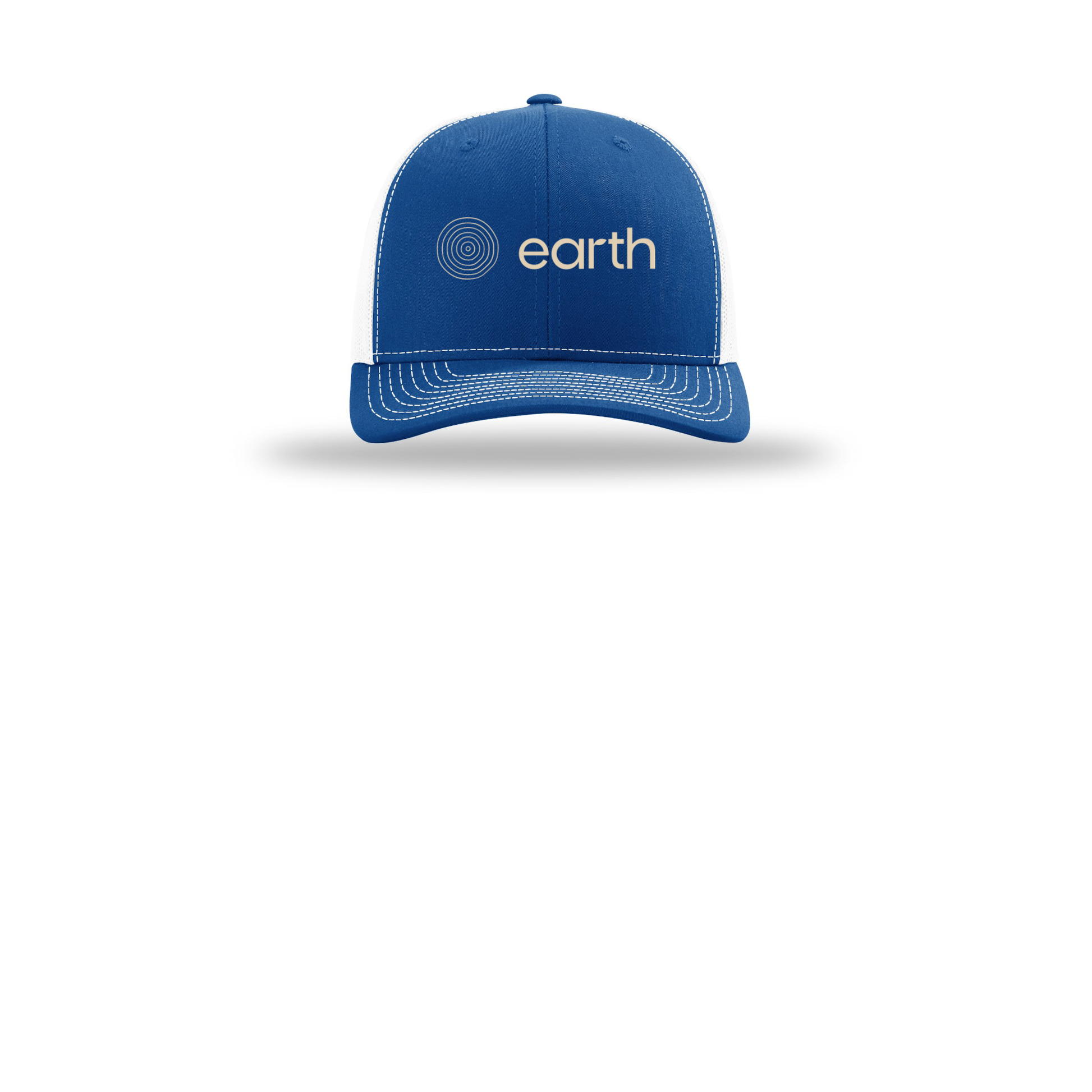 earthfuneral-richardson-trucker-cap-embroidery-capfront-R112-royalwhite-flat-front
