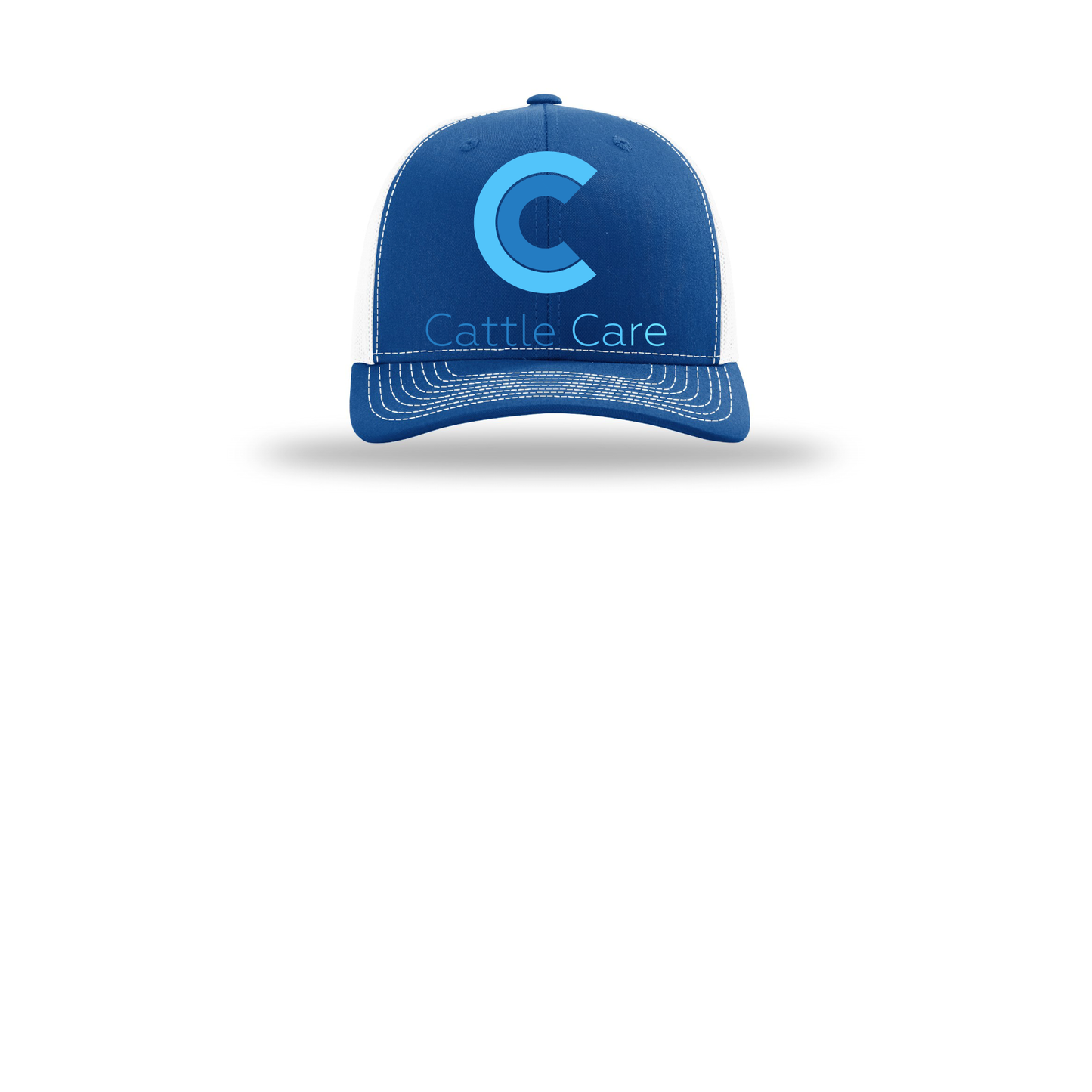 cattle-care-richardson-trucker-cap-embroidery-capfront-R112-royalwhite-flat-front