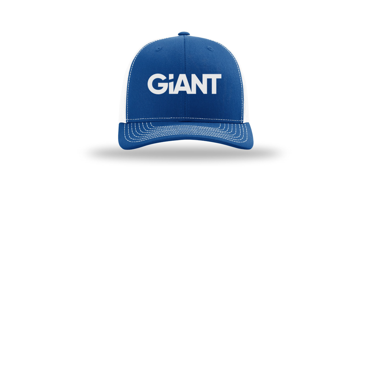 giantworldwide-richardson-trucker-cap-embroidery-capfront-R112-royalwhite-flat-front
