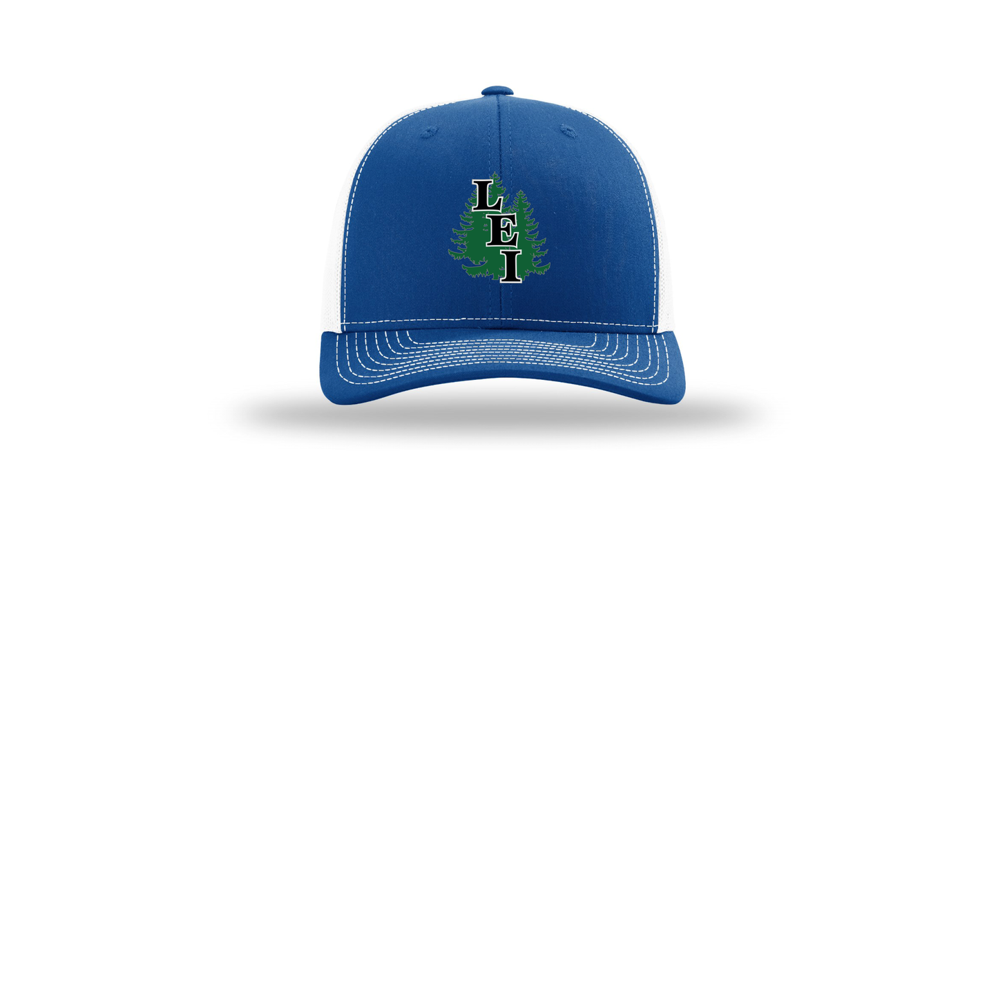 leisite-richardson-trucker-cap-embroidery-capfront-R112-royalwhite-flat-front