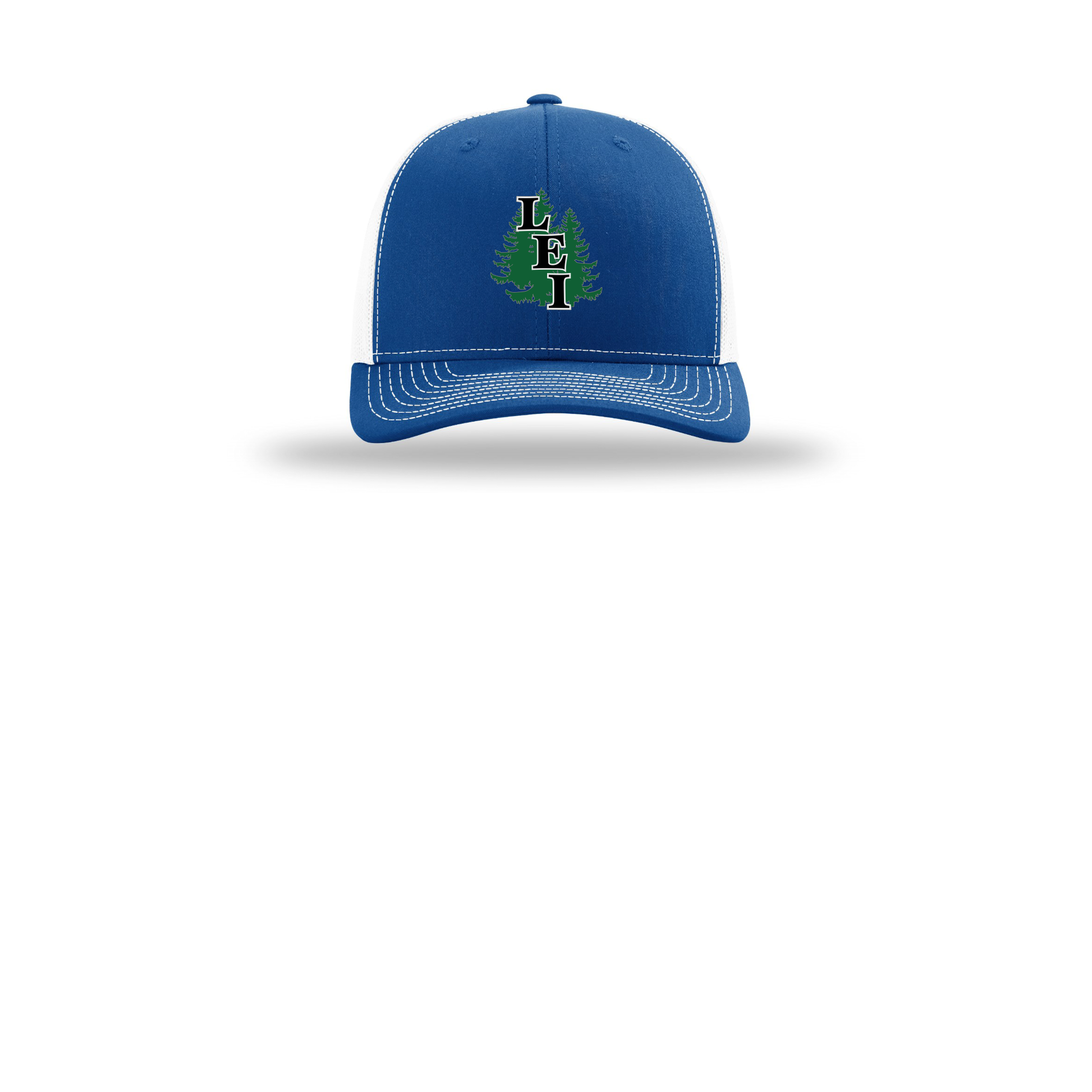 leisite-richardson-trucker-cap-embroidery-capfront-R112-royalwhite-flat-front