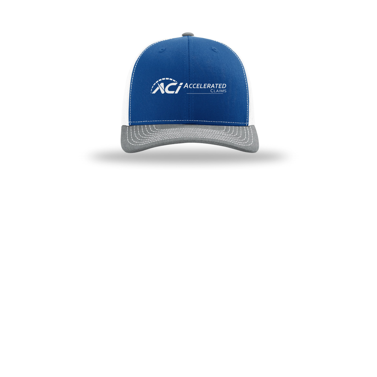 accelclaims-richardson-trucker-cap-embroidery-capfront-R112-royalwhiteheathergrey-flat-front
