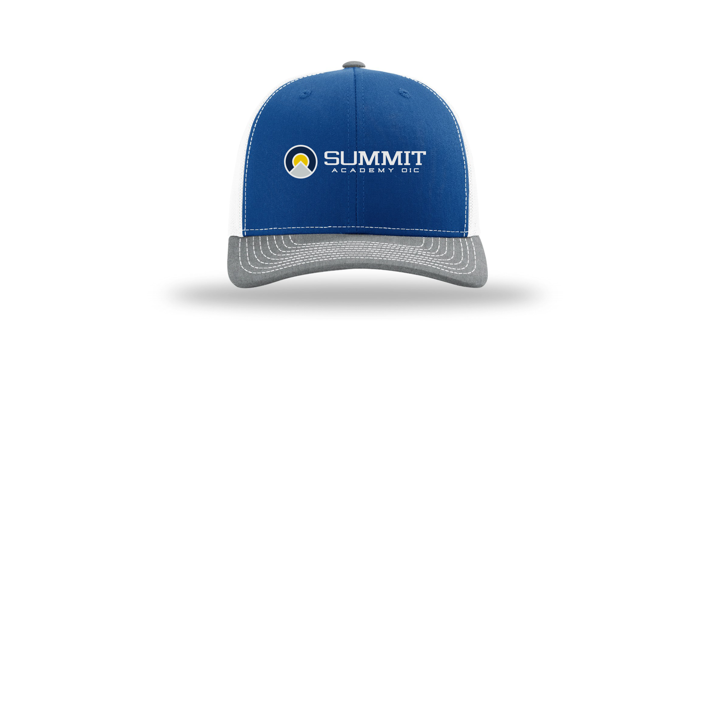 saoic-richardson-trucker-cap-embroidery-capfront-R112-royalwhiteheathergrey-flat-front