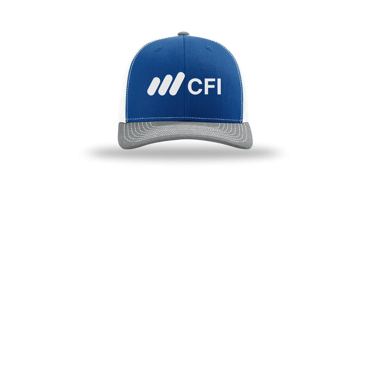 corporatefinanceinstitute-richardson-trucker-cap-embroidery-capfront-R112-royalwhiteheathergrey-flat-front