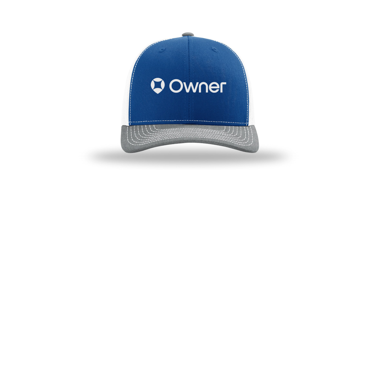 owner-richardson-trucker-cap-embroidery-capfront-R112-royalwhiteheathergrey-flat-front