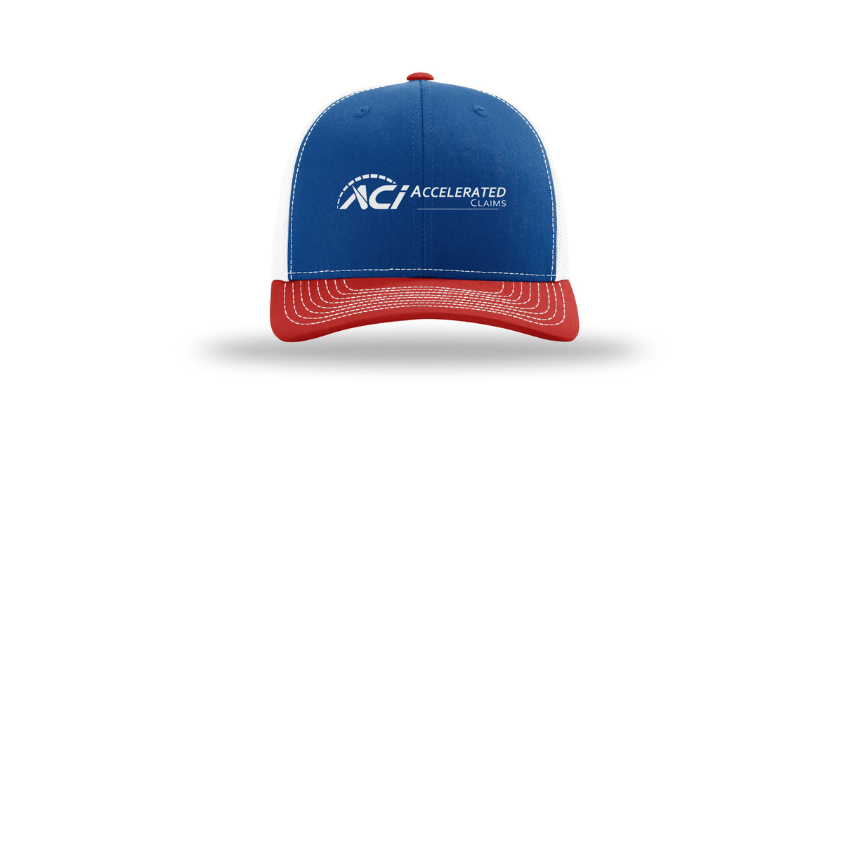 accelclaims-richardson-trucker-cap-embroidery-capfront-R112-royalwhitered-flat-front