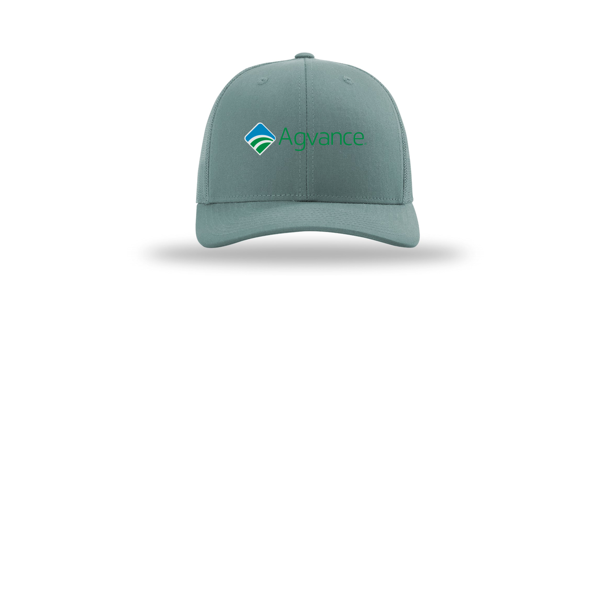 agvance-richardson-trucker-cap-embroidery-capfront-R112-smokeblue-flat-front