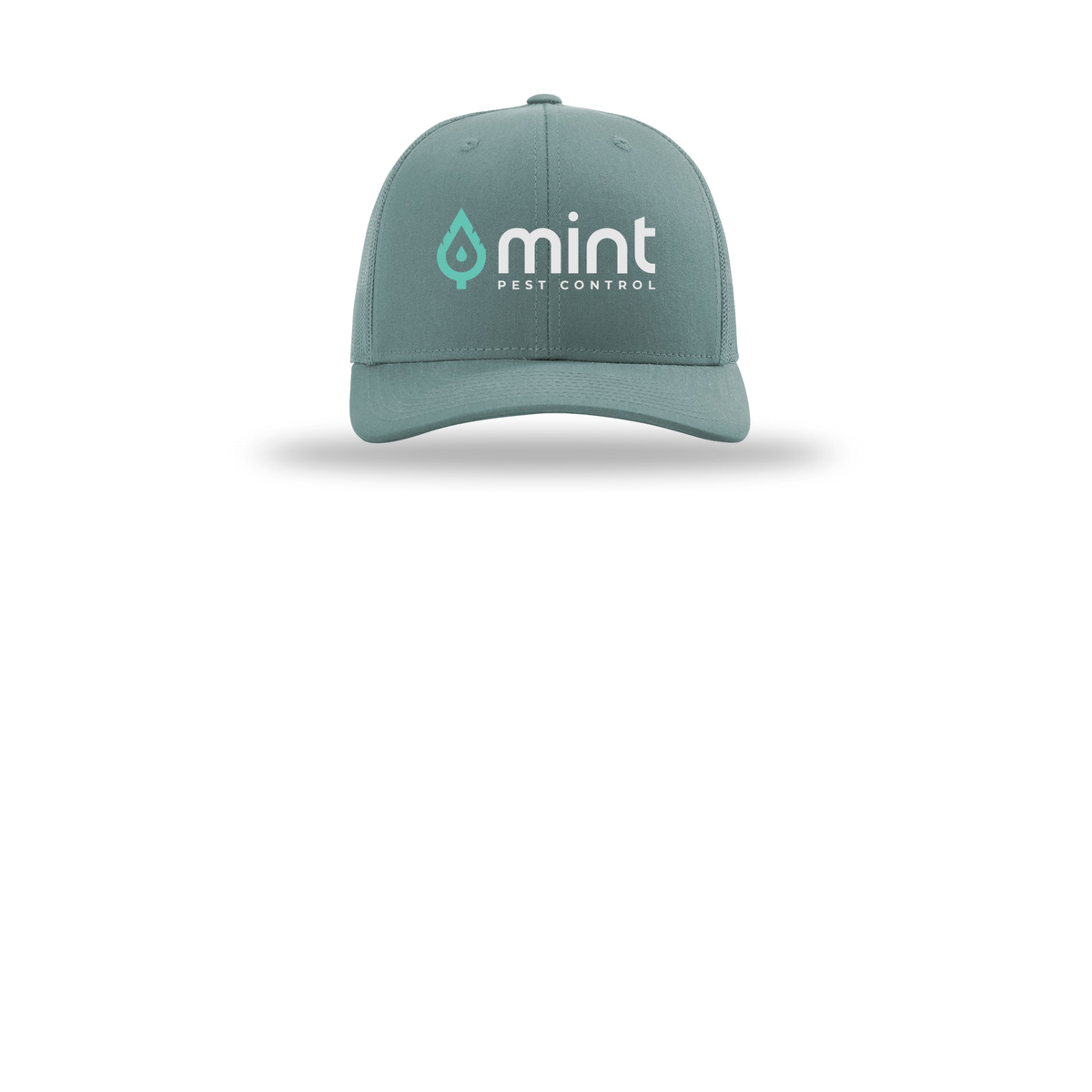 mintpest-richardson-trucker-cap-embroidery-capfront-R112-smokeblue-flat-front