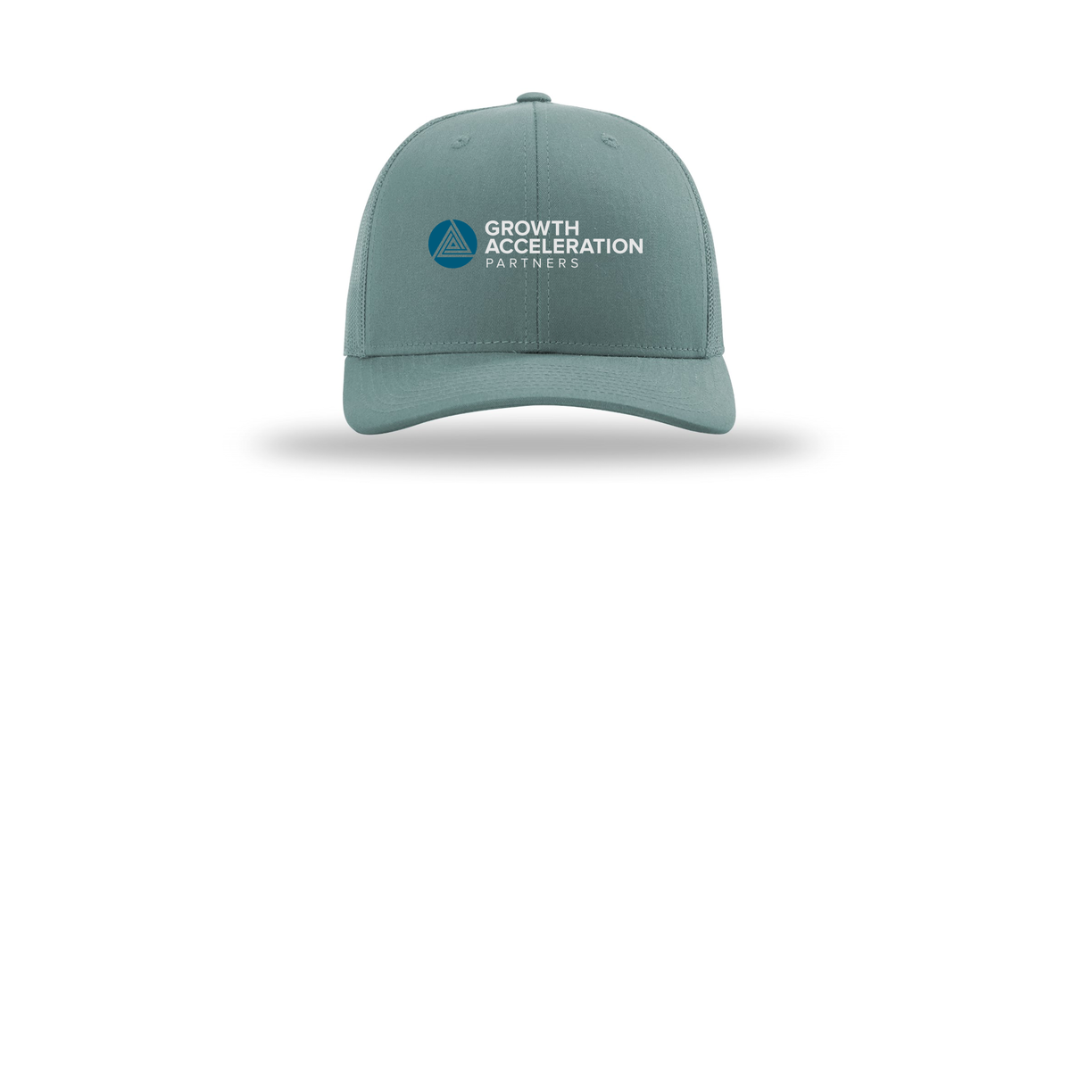 growthaccelerationpartners-richardson-trucker-cap-embroidery-capfront-R112-smokeblue-flat-front