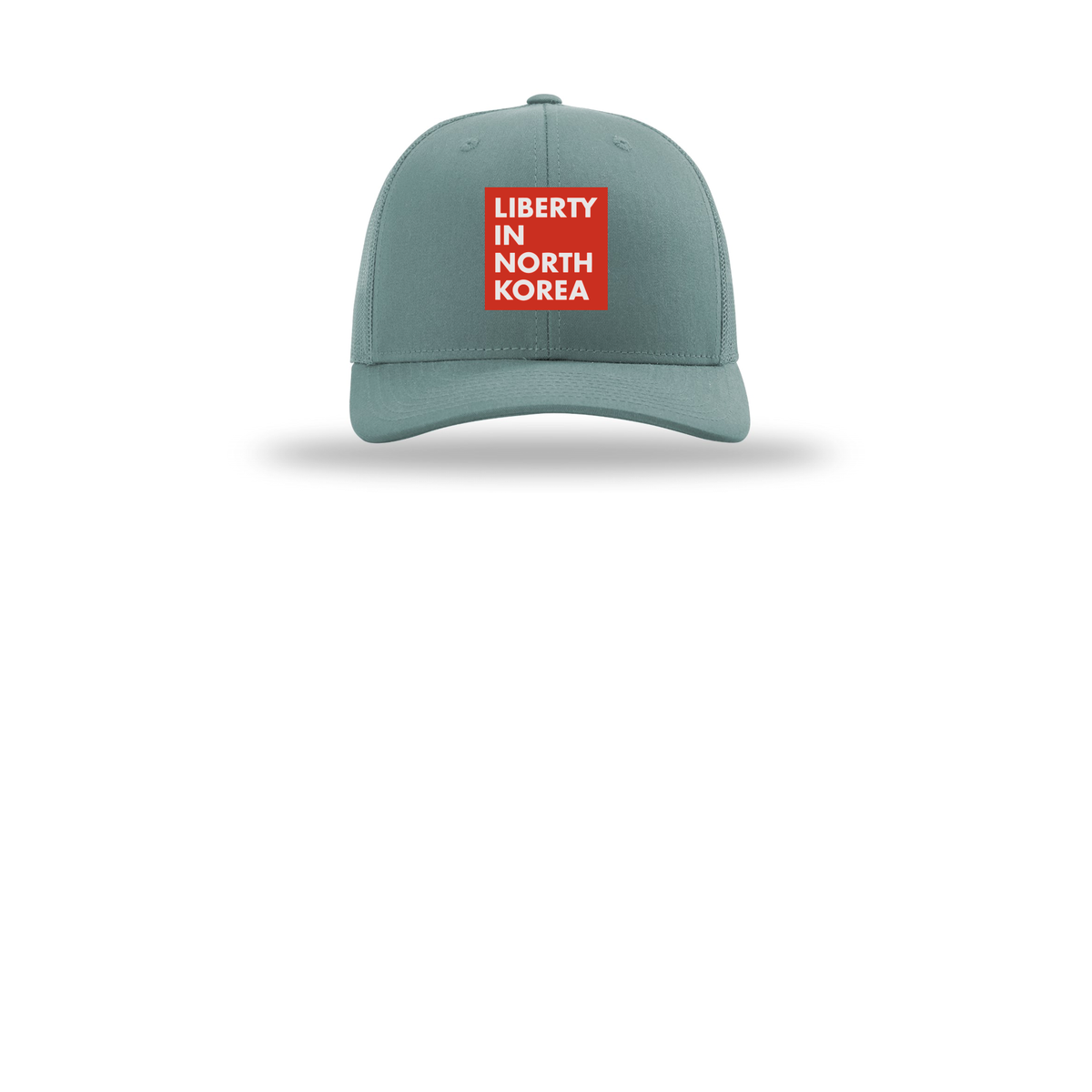 libertyinnorthkorea-richardson-trucker-cap-embroidery-capfront-R112-smokeblue-flat-front