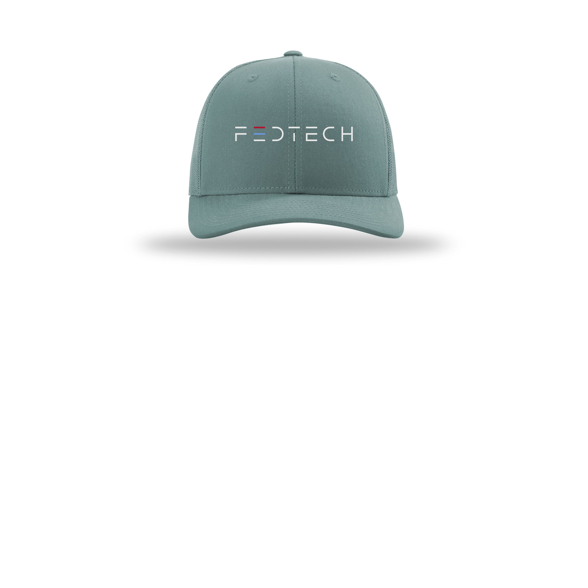 fedtech-richardson-trucker-cap-embroidery-capfront-R112-smokeblue-flat-front