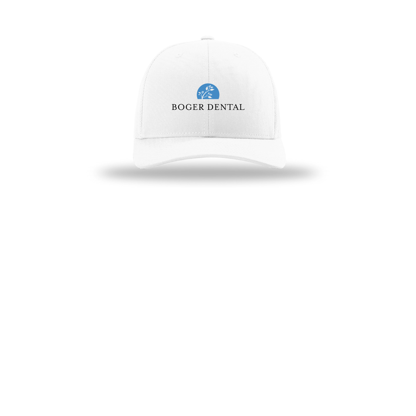 boger-dental-richardson-trucker-cap-embroidery-capfront-R112-white-flat-front