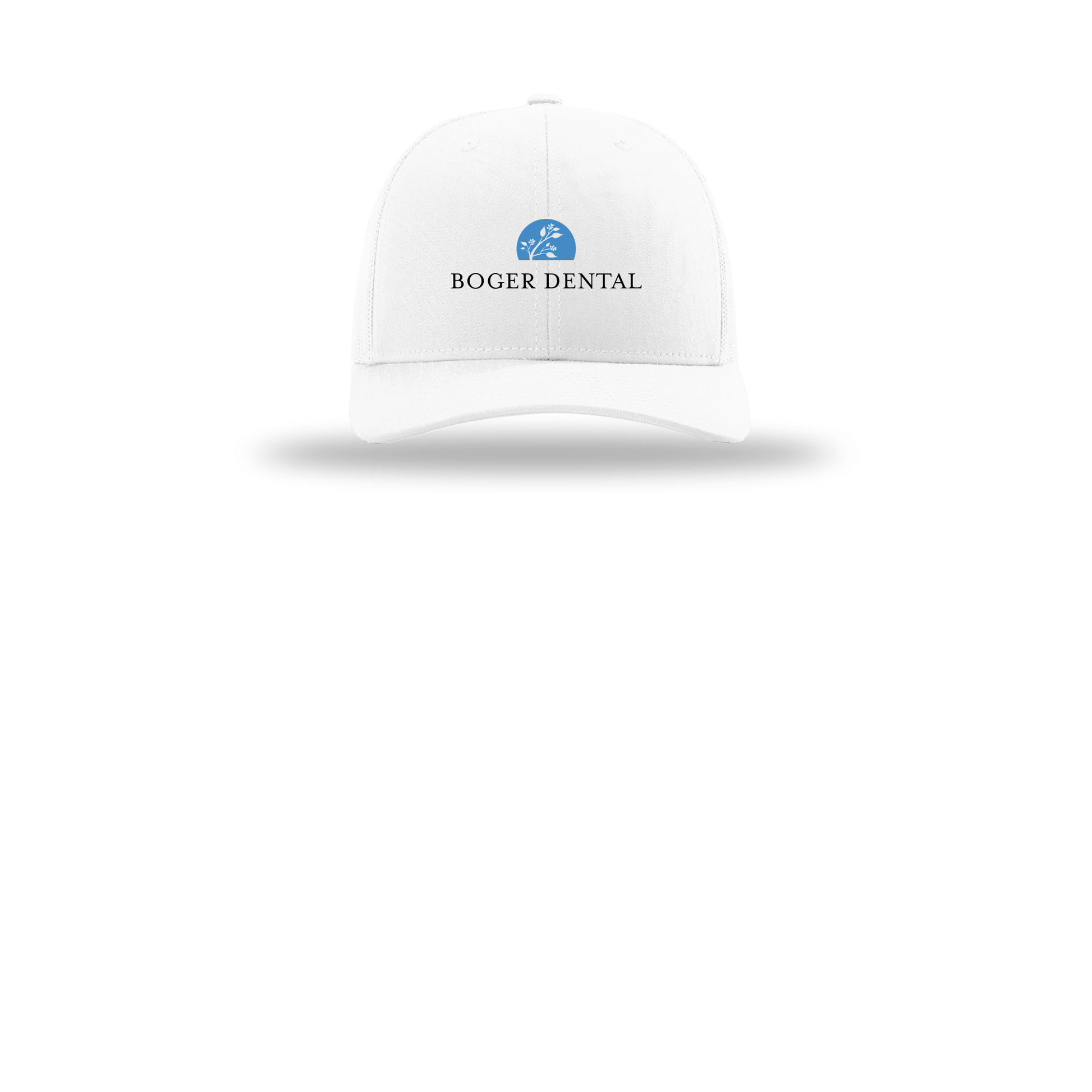 boger-dental-richardson-trucker-cap-embroidery-capfront-R112-white-flat-front