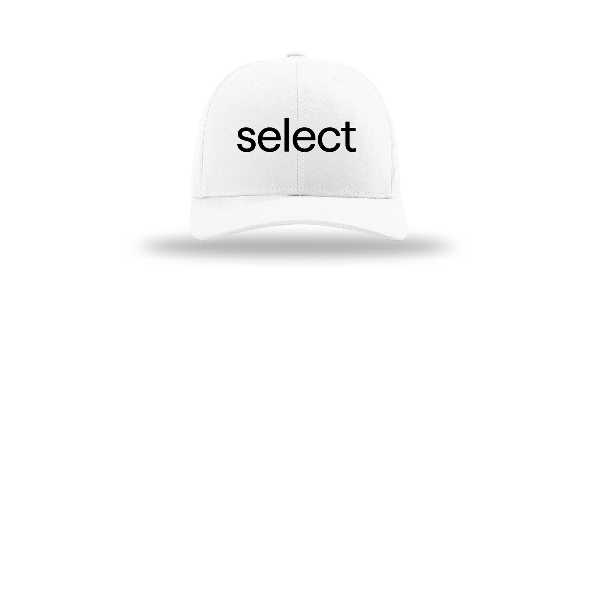 meetselect-richardson-trucker-cap-embroidery-capfront-R112-white-flat-front