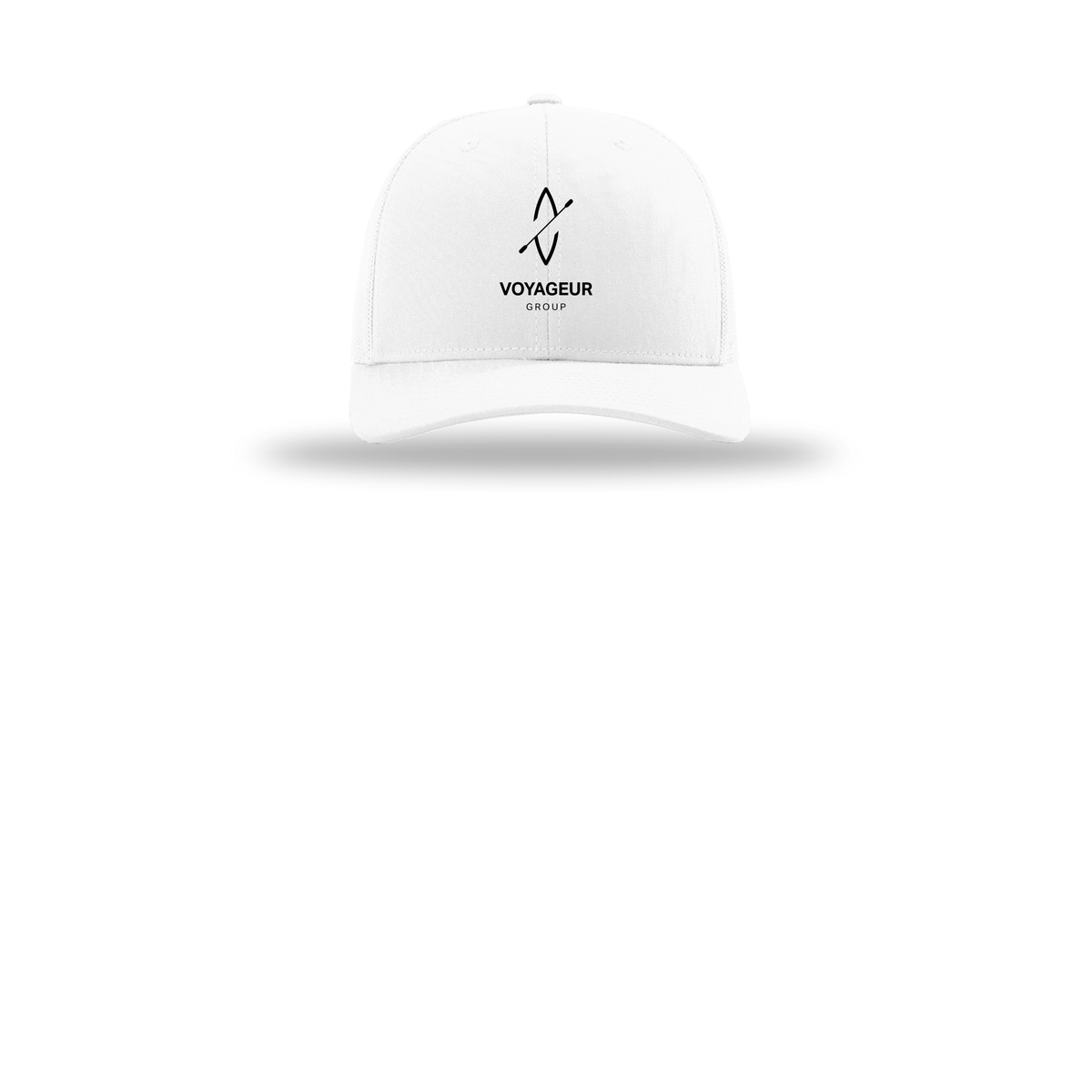 voyageurgroup-richardson-trucker-cap-embroidery-capfront-R112-white-flat-front