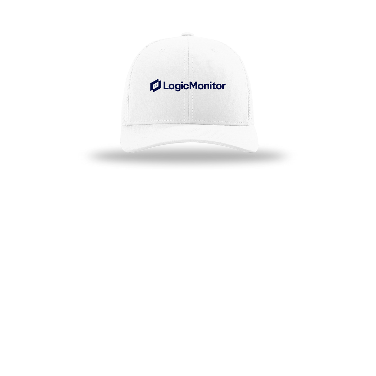 logicmonitor-richardson-trucker-cap-embroidery-capfront-R112-white-flat-front
