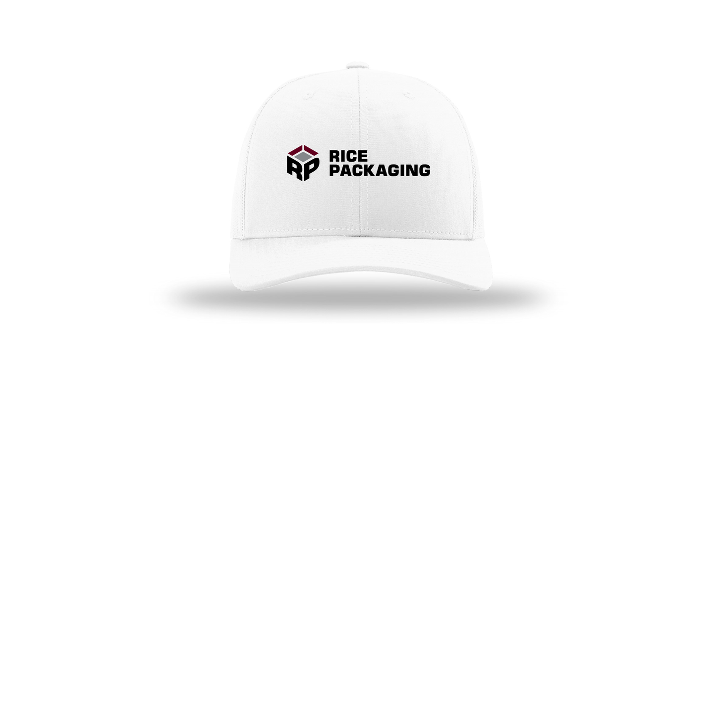 ricepackaging-richardson-trucker-cap-embroidery-capfront-R112-white-flat-front