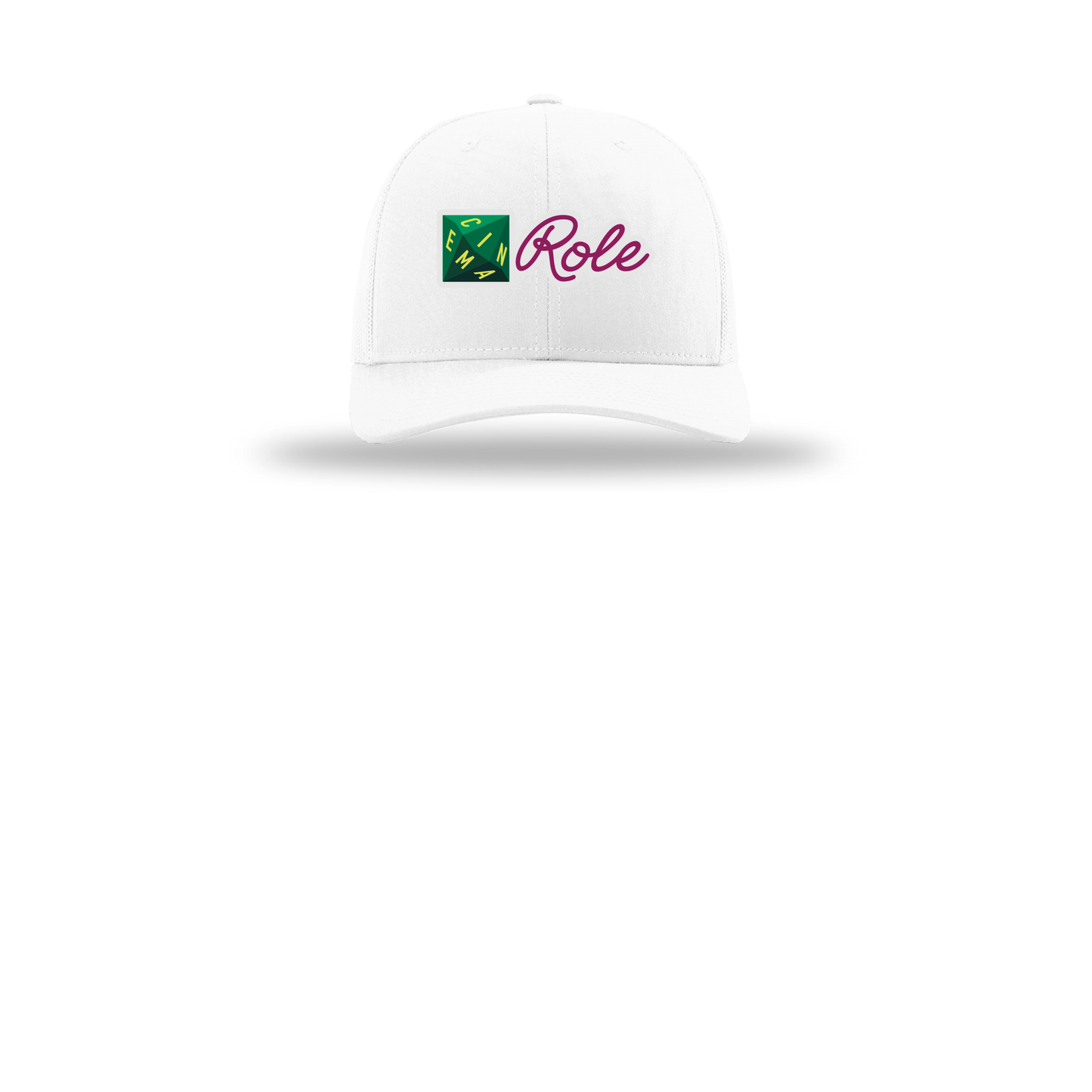cinemarole-richardson-trucker-cap-embroidery-capfront-R112-white-flat-front