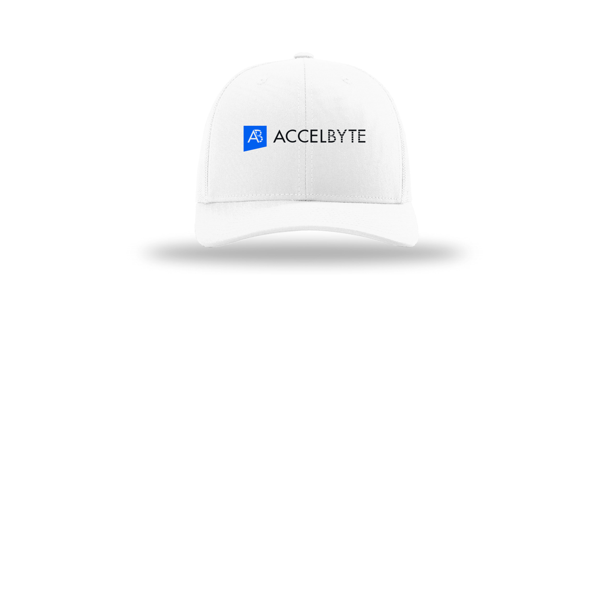 accelbyte-richardson-trucker-cap-embroidery-capfront-R112-white-flat-front