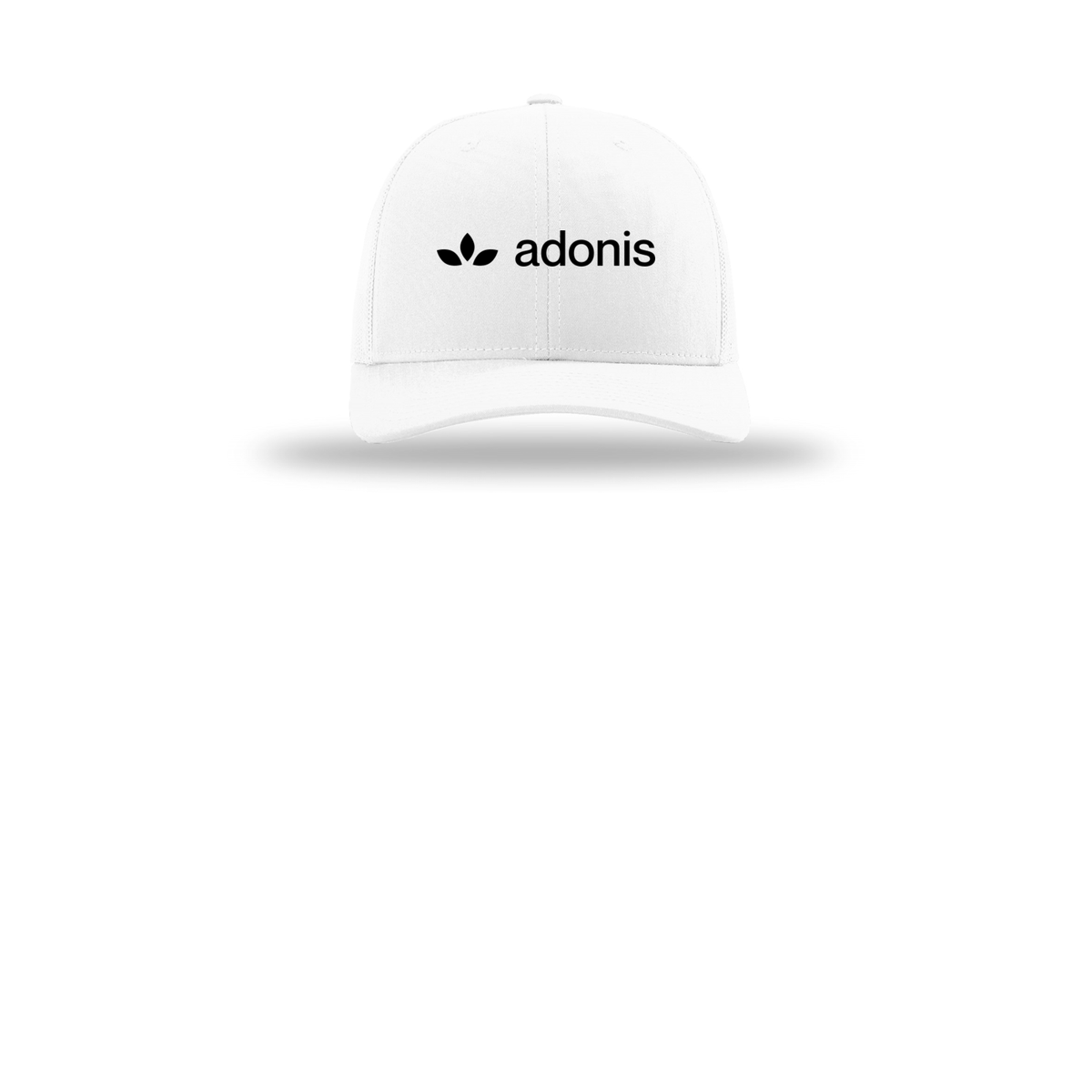 adonis-richardson-trucker-cap-embroidery-capfront-R112-white-flat-front