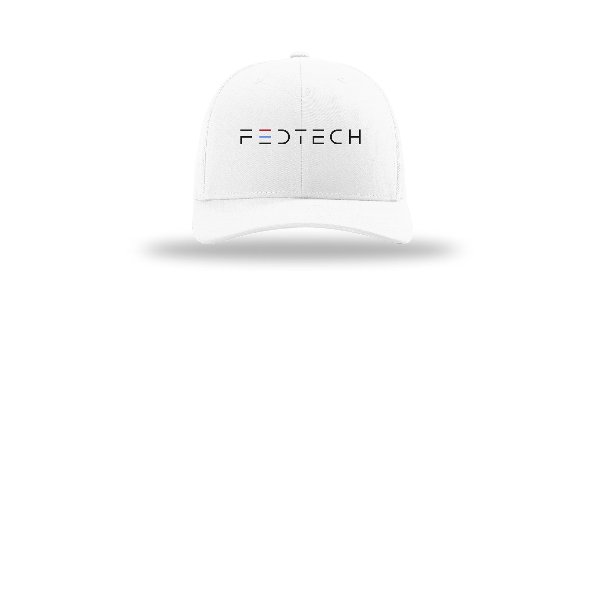 fedtech-richardson-trucker-cap-embroidery-capfront-R112-white-flat-front
