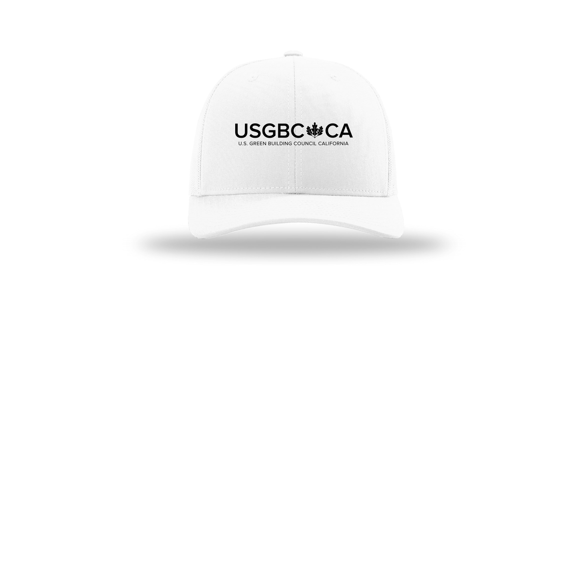 usgbc-ca-richardson-trucker-cap-embroidery-capfront-R112-white-flat-front