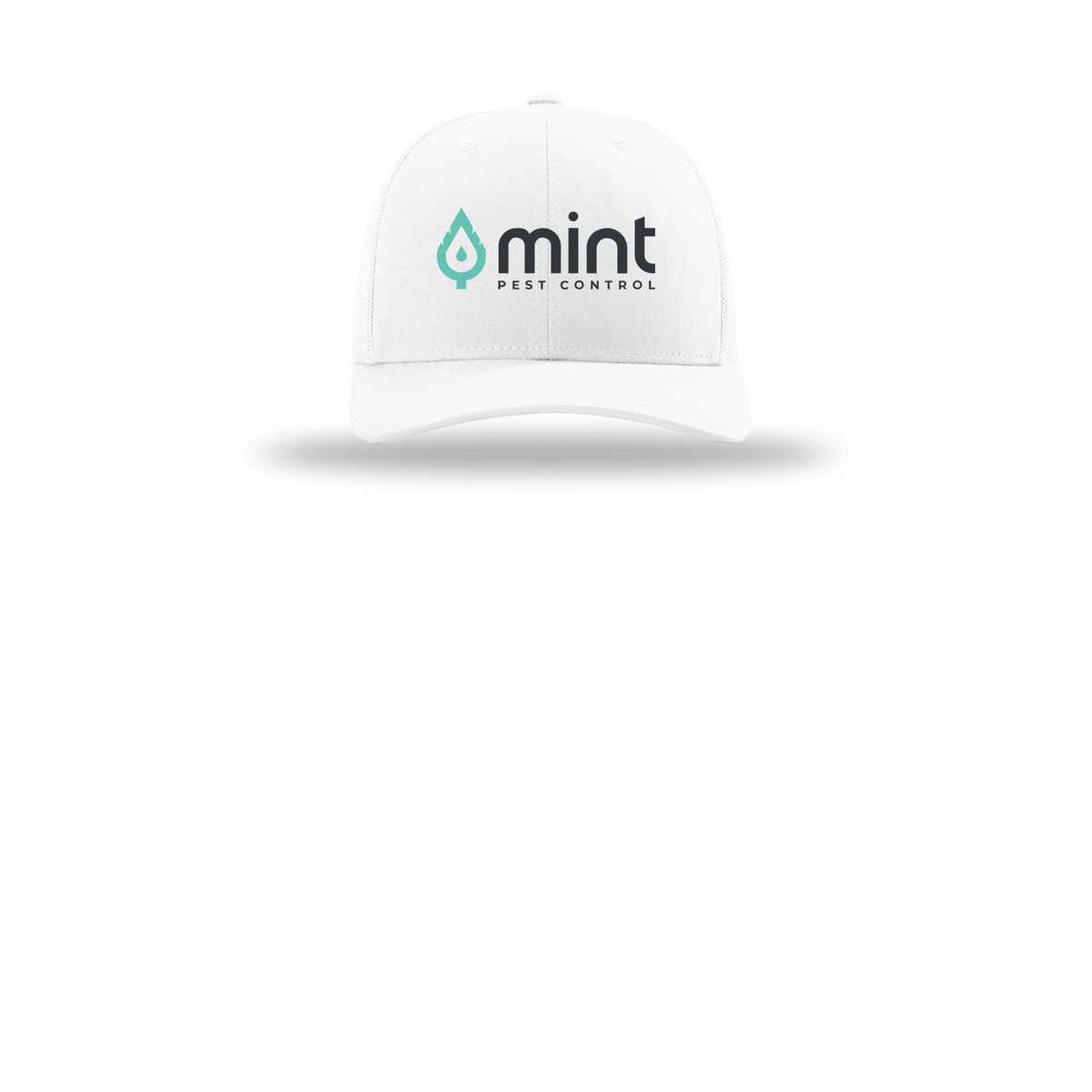 mintpest-richardson-trucker-cap-embroidery-capfront-R112-white-flat-front
