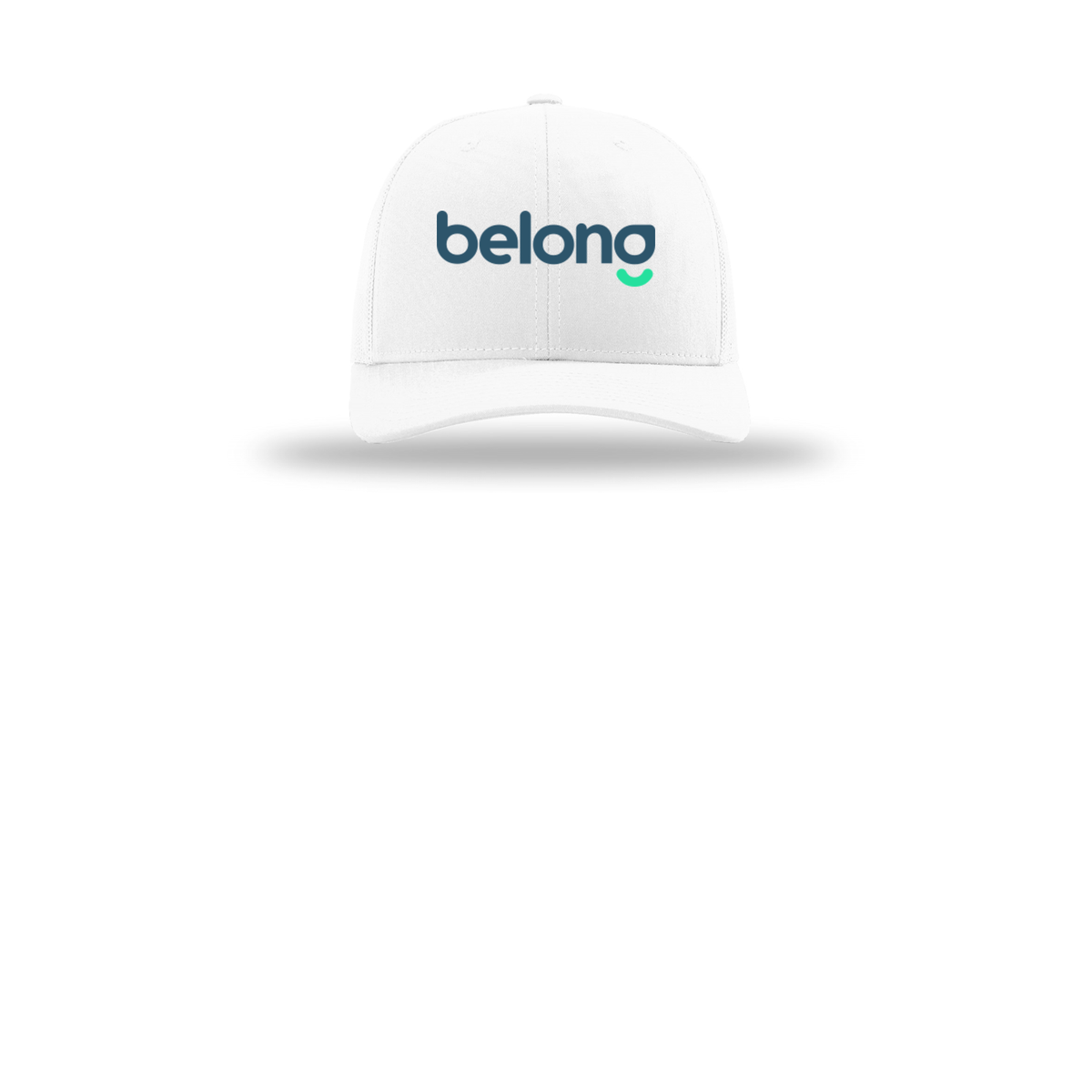 belonghome-richardson-trucker-cap-embroidery-capfront-R112-white-flat-front