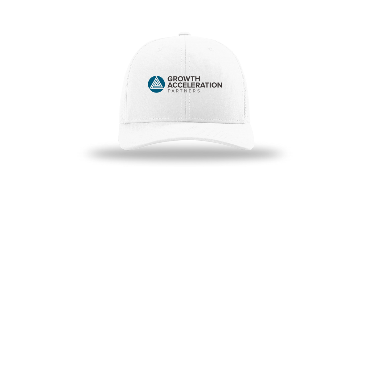 growthaccelerationpartners-richardson-trucker-cap-embroidery-capfront-R112-white-flat-front