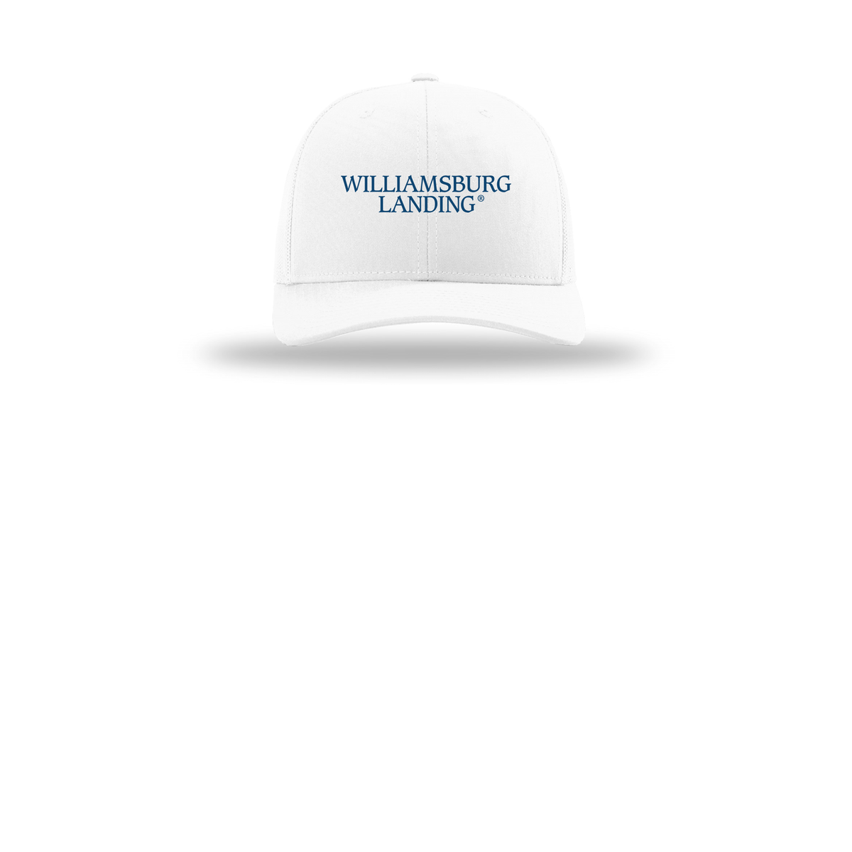 williamsburglanding-richardson-trucker-cap-embroidery-capfront-R112-white-flat-front