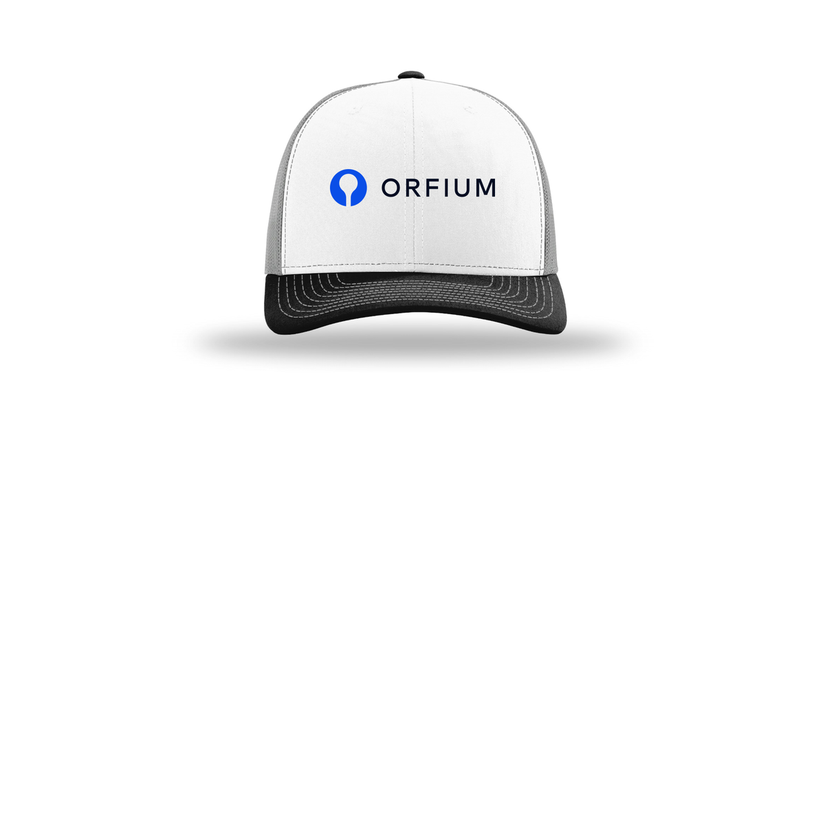 orfium-richardson-trucker-cap-embroidery-capfront-R112-whitealuminumblack-flat-front