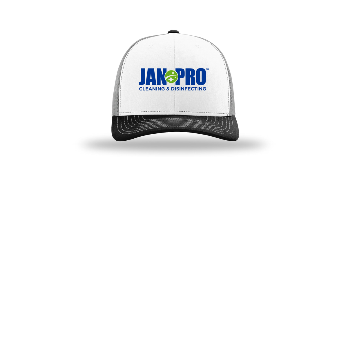 jan-pro-richardson-trucker-cap-embroidery-capfront-R112-whitealuminumblack-flat-front