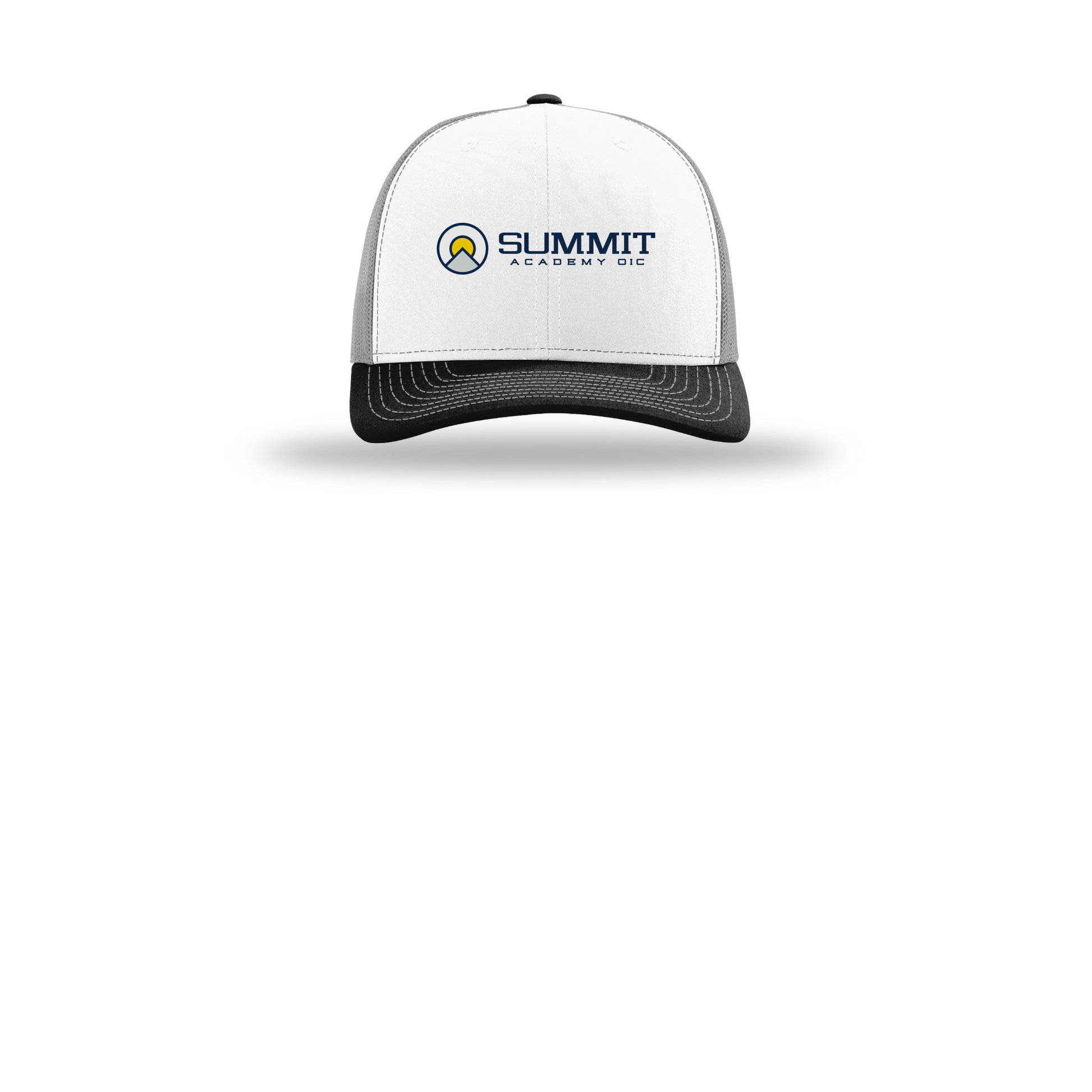 saoic-richardson-trucker-cap-embroidery-capfront-R112-whitealuminumblack-flat-front