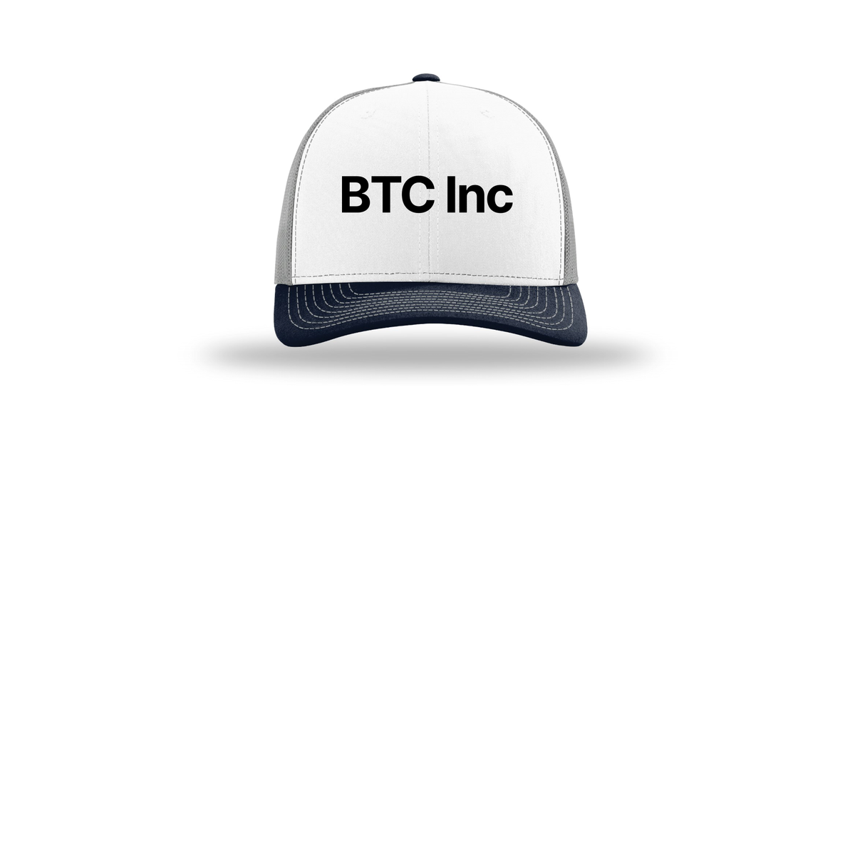 btc-richardson-trucker-cap-embroidery-capfront-R112-whitealuminumnavy-flat-front