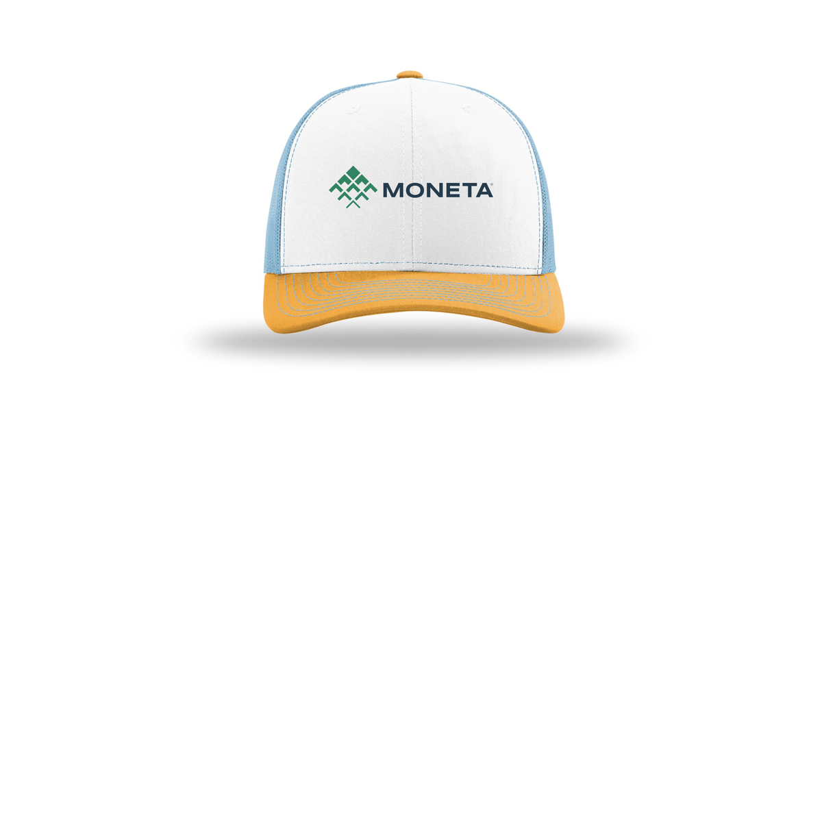 monetagroup-richardson-trucker-cap-embroidery-capfront-R112-whitecolumbiablueyellow-flat-front