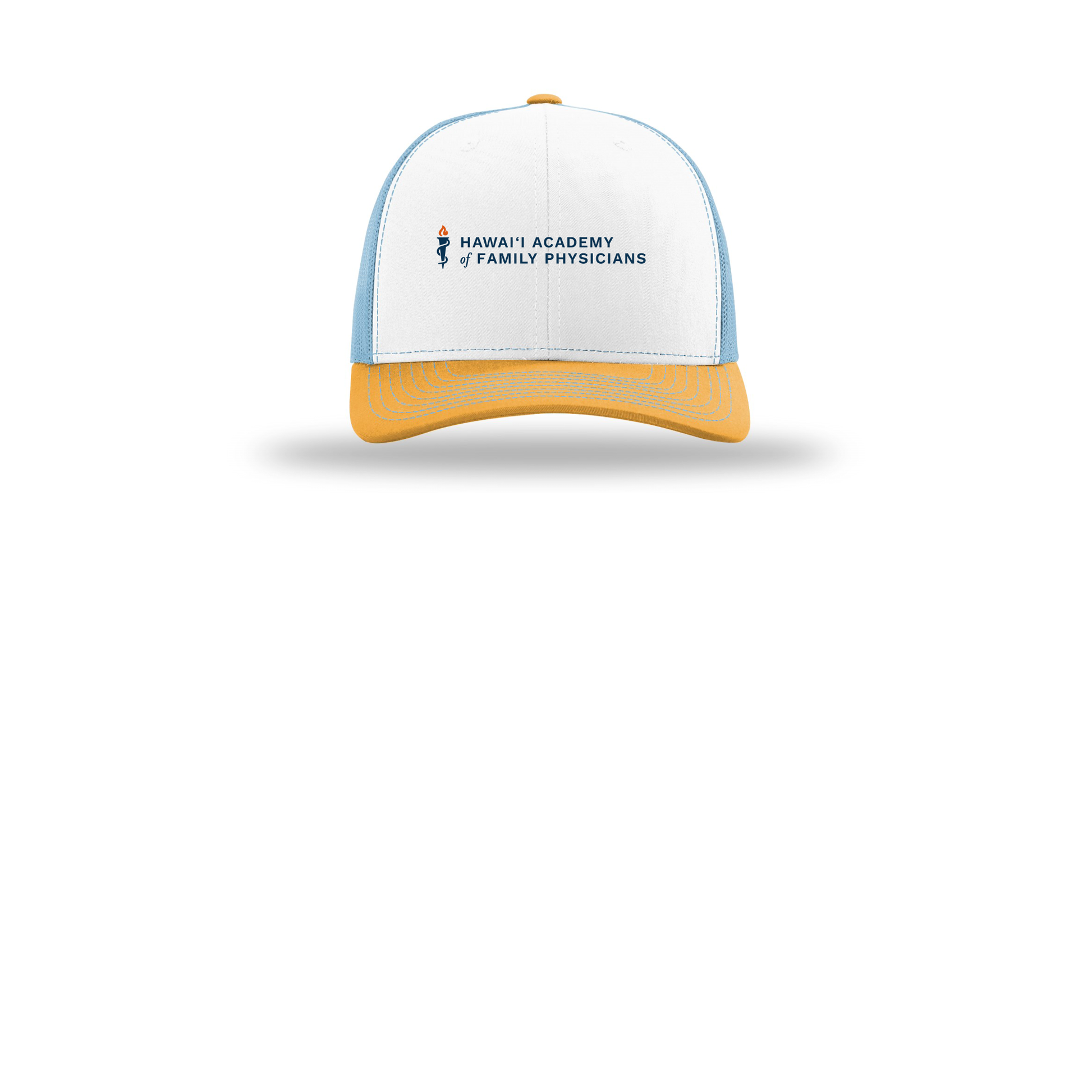 hafp-richardson-trucker-cap-embroidery-capfront-R112-whitecolumbiablueyellow-flat-front