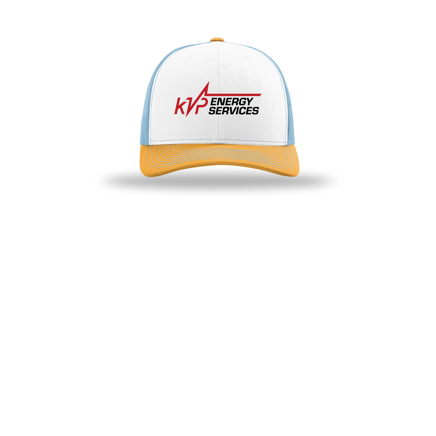 kvpenergy-richardson-trucker-cap-embroidery-capfront-R112-whitecolumbiablueyellow-flat-front