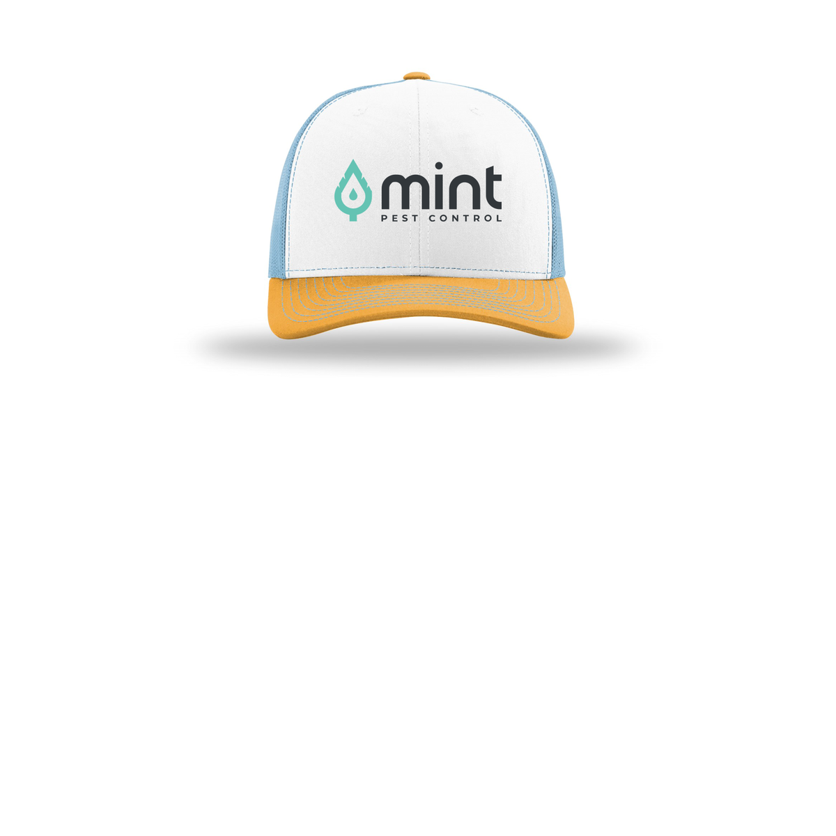 mintpest-richardson-trucker-cap-embroidery-capfront-R112-whitecolumbiablueyellow-flat-front