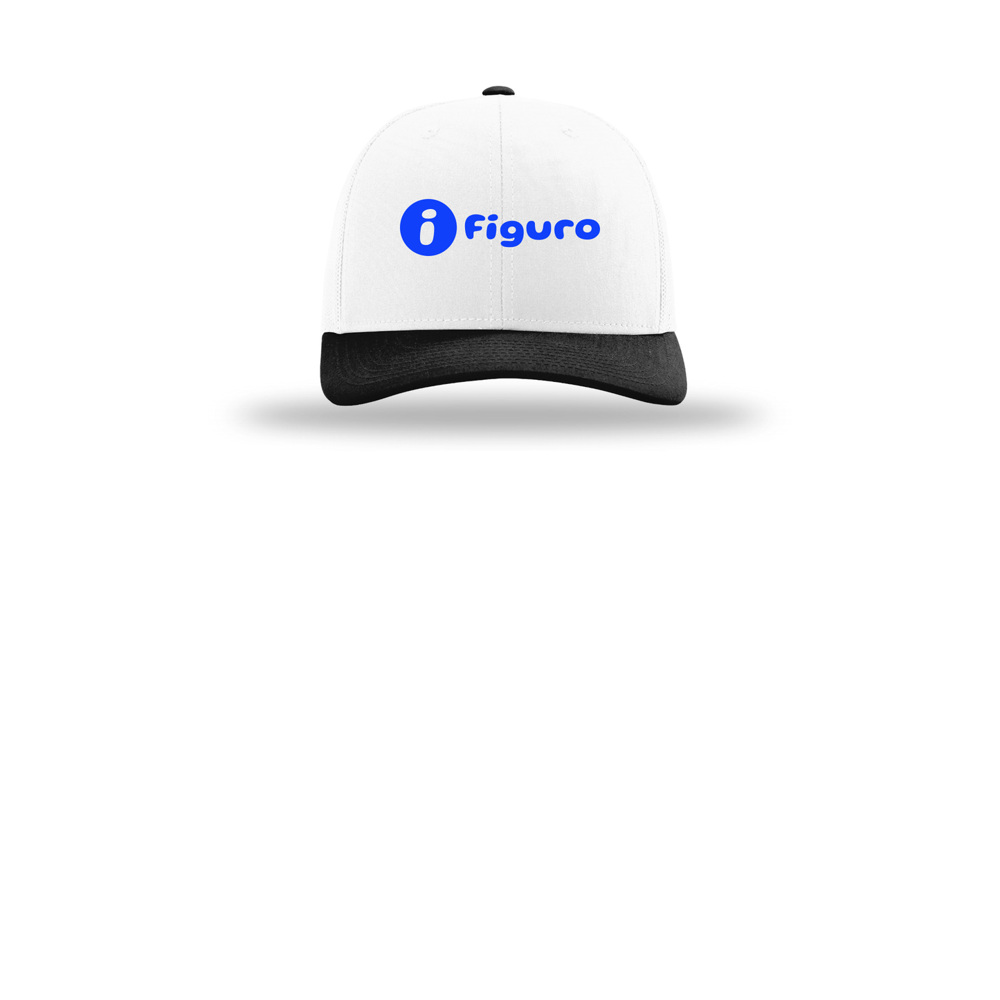 getfiguro-richardson-trucker-cap-embroidery-capfront-R112-whitewhiteblack-flat-front