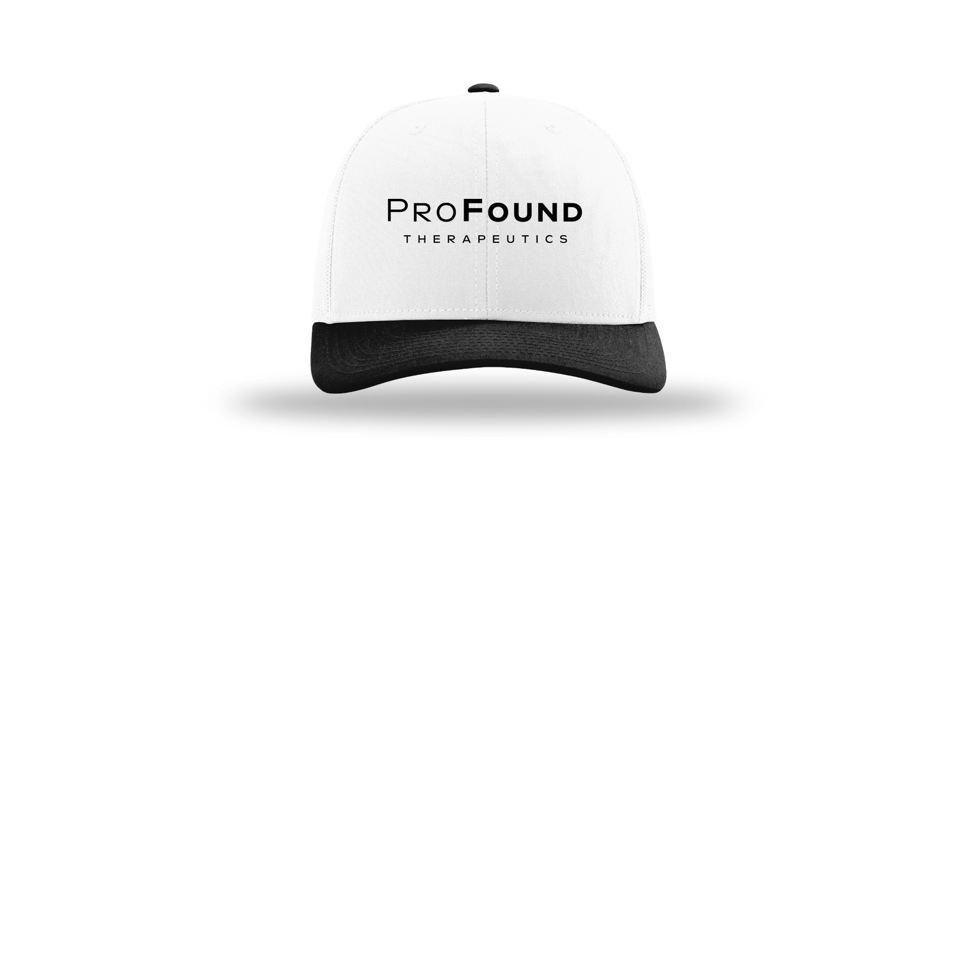 profoundtx-richardson-trucker-cap-embroidery-capfront-R112-whitewhiteblack-flat-front