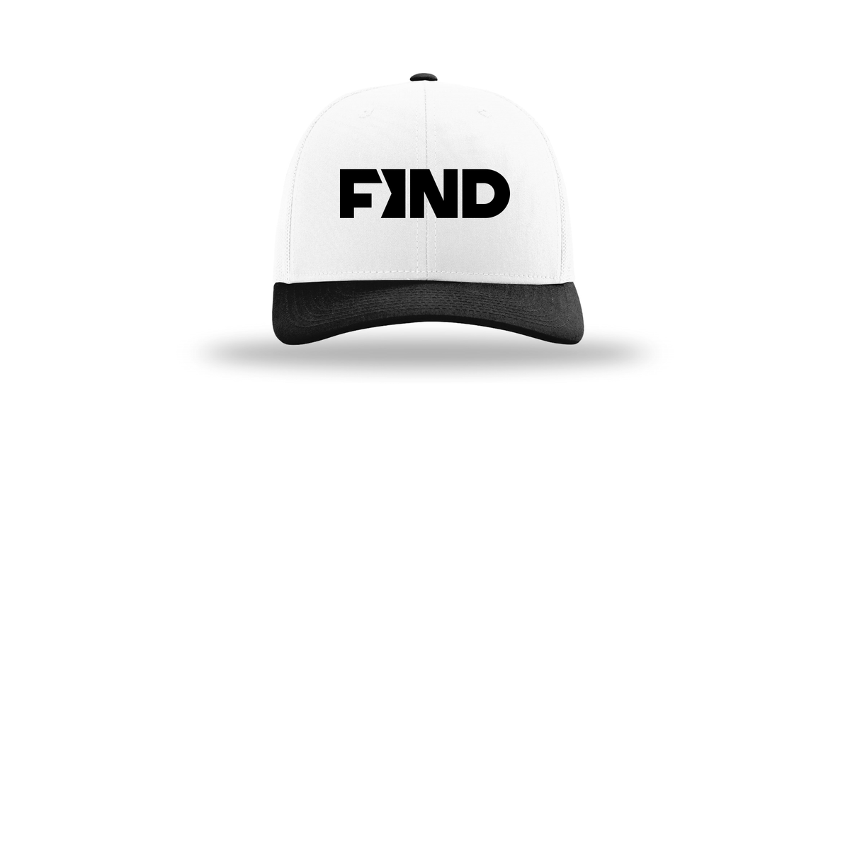findrealestate-richardson-trucker-cap-embroidery-capfront-R112-whitewhiteblack-flat-front